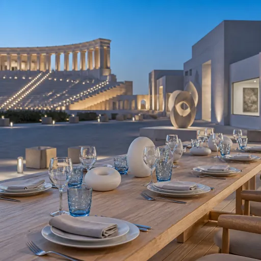 Katara Cultural Village after dark: where art, theatre and fine dining converge